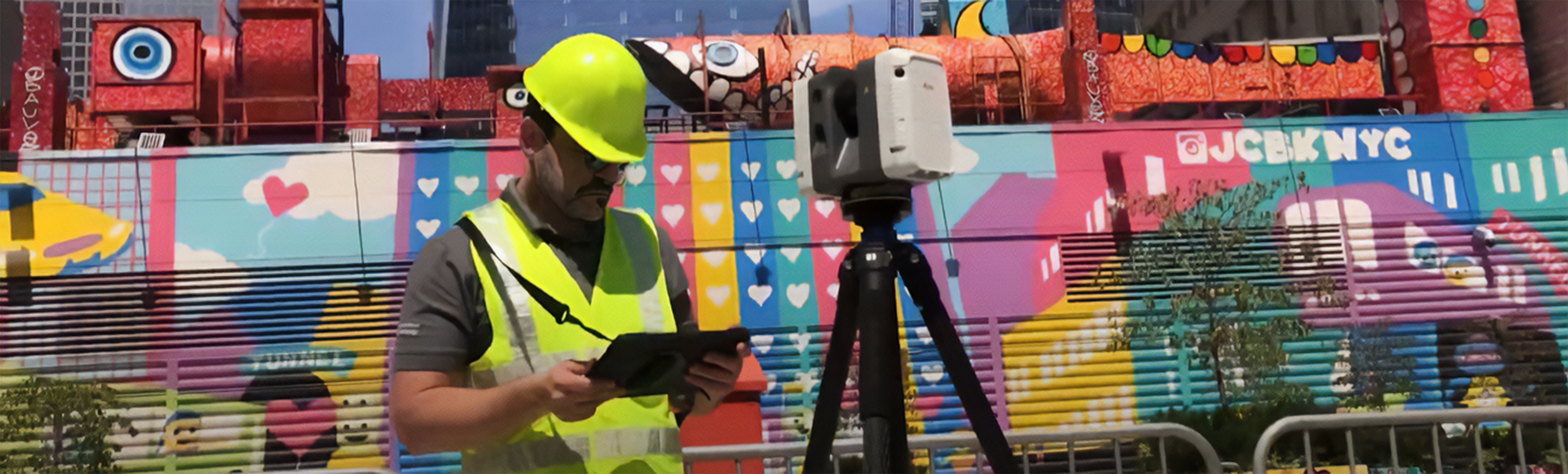 Voyansi uses Cyclone FIELD 360 mobile app to scan with the Leica RTC360 in urban city